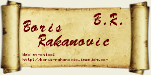Boris Rakanović vizit kartica